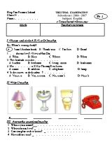 Đề kiểm tra học kì II môn Tiếng anh lớp 5 - Năm học 2016-2017 - Trường Tiểu học Hiệp Tân